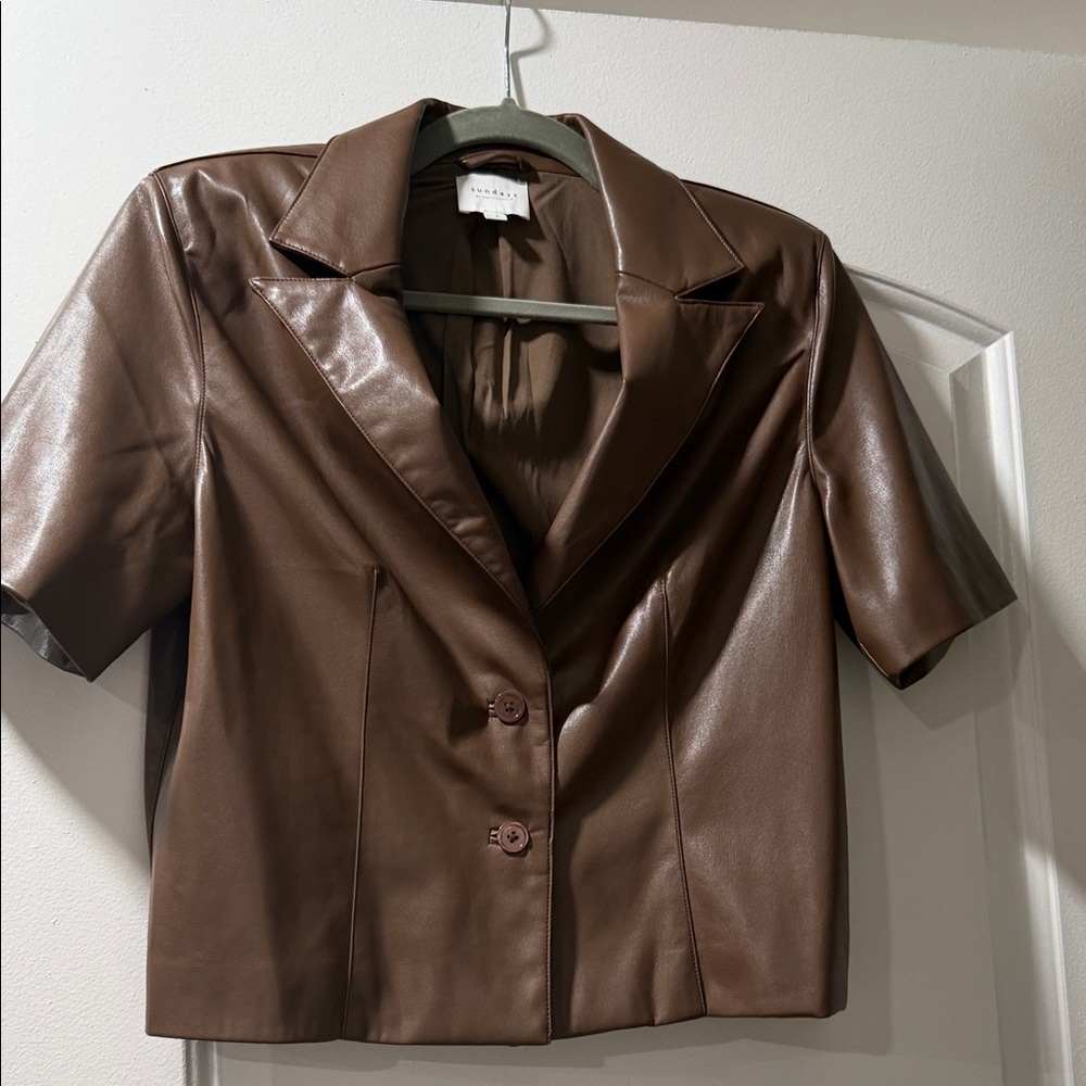 Sundays Brown Leather Women's Jacket